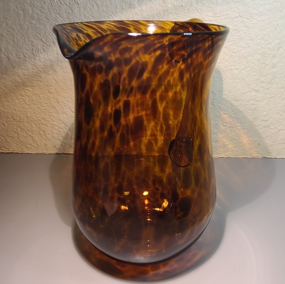 Amber Blown Glass Jug - Picture 3 of 10